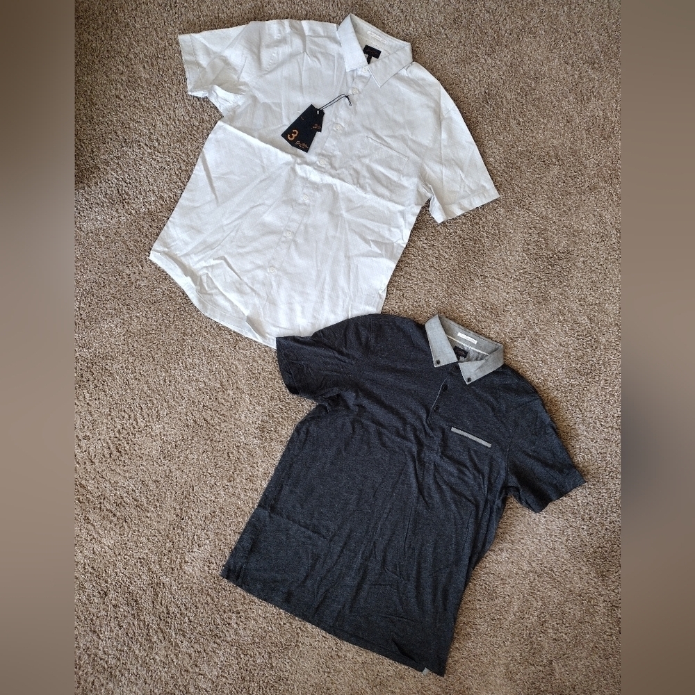 Good Man Brand Set Of Casual Button Down And Polo Shirts